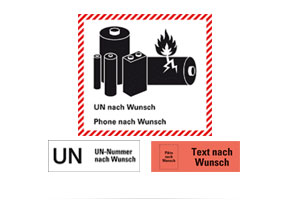 Individuelle Verpackungskennzeichen und Gefahrgutaufkleber