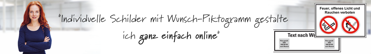Individuelle Schilder mit Piktogramm