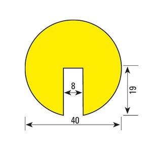 Kantenschutzdichtprofil 13110312, KB 1-2,5, EPDM, schwarz