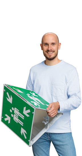 Sammelstelle mit individuellem Text
