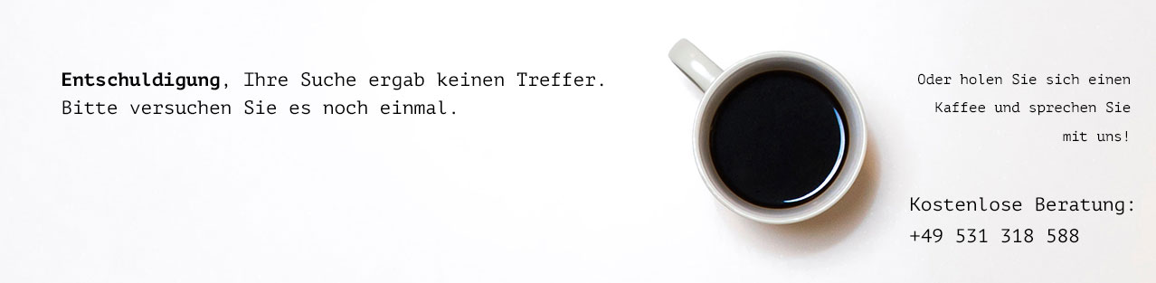 Leider kein Suchtreffer - chatten Sie mit uns