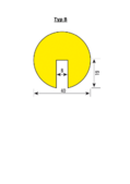 KNUFFI Kantenschutzprofil Typ B, sk, fluoreszierend, nachleuchtend