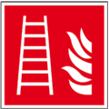 Brandschutzzeichen Feuerleiter & Brandschutztür