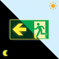 PERMALIGHT® power Rettungszeichen, Rettungsweg links, ASR/ISO