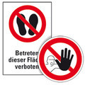 Verbotsschilder 'Durchgänge & Zutritte'