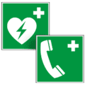 Defibrillator & Notruftelefon