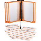 Klapprahmen, mit Wandhalterung, für Maschinenbetriebsanweisungen, orange, Kunststoff, DIN A4 Bild 1