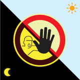 PERMALIGHT® power Verbotsschild Zutritt für Unbefugte..., ASR / DIN, Folie, Ø 200mm