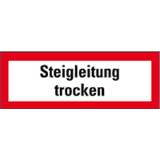 Feuerwehrzeichen Steigleitung trocken, Folie, selbstklebend, 210 x 74mm