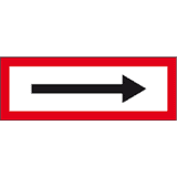 Feuerwehrschild Pfeil, Folie, selbstklebend, 297 x 105mm