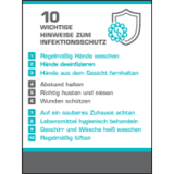 Aushang Die 10 wichtigsten Hygienetipps, Folie, selbstklebend, 300 x 400mm
