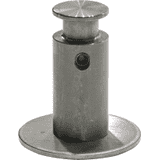 Abstandhalter, Klebemontage, silber, Edelstahl, Ø 14mm, Abstand 25mm