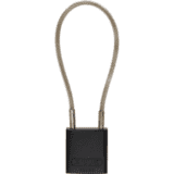 ABUS Vorhängeschloss, verschieden schließend, schwarz, H34mm, B32mm, T12mm, Seil 20cm