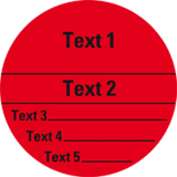 Organisationsetikett, TnW, rot, Haftpapier, ablösbar, Ø 60mm, 500 / Rolle