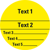 Organisationsetikett, TnW, gelb, Haftpapier, ablösbar, Ø 60mm, 500 / Rolle