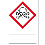 Gefahrensymbol Toxizität GHS06, Beschriften u.Laminieren, Folie, 105 x 148mm