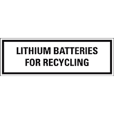 Verpackungszeichen Lithiumbatterien zum.., englisch, Folie, seewasserb.,500 / Rolle