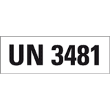 Gefahrgutaufkleber UN 3481 Lithium- Ionen- Batterien..., Papier, 147 x 50mm, 500 / Rolle