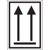 Verpackungskennzeichen Oben, IMDG- Code, ADR, Cellulose- Folie, 74 x 105mm, 500 / Rolle