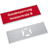 Schilderträger Typ 3, zum Einschieben, Aluminium, eloxiert, 38 x 60mm