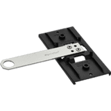 Anschraubhalter zum Befestigen der Schilderträger, Aluminium, 105 x 22 x 2mm, Ø17mm