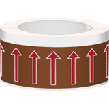 Fließrichtungspfeile, braun / rot, Polyesterfolie, 50mm, 33m / Rolle