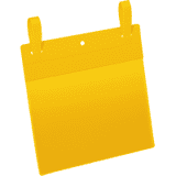 DURABLE Gitterboxtasche, mit Lasche, gelb / transparent, A5, Querformat, 50 / VE