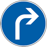 Verkehrszeichen Fahrtrichtung rechts, Nr. 209, Aluminium RA1, reflekt., Ø 600mm