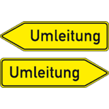Verkehrsz.Umleitungswegweiser, DS, Nr.454-40, Aluminium RA1, reflekt.,1250 x 350mm