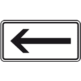 Schild Pfeil linksweisend, Aluminium RA0, reflektierend, 600 x 330mm