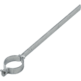 Ausleger- Rohrschelle ER 335, für Pfosten Ø 76mm, Stahl, Lochabstand 350mm, 538 x 30mm