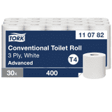 TORK Toilettenpapier Premium T4, 3-lagig, weiß, Tissue, 30 Rollen / VE