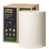 TORK Premium Reinigungstücher 530 W1, W2, W3, weiß, Vlies, 32 x 38cm, 280 Tücher / Rolle