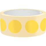 Markierungspunkt, blanko, gelb, Haftpapier, ablösbar, Ø 37mm, 500 / Rolle