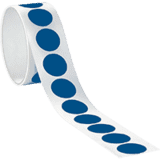 Markierungspunkt, blanko, blau, Folie, selbstklebend, Ø 37mm, 100 / Rolle
