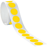 Markierungspunkt, blanko, gelb, Folie, selbstklebend, Ø 37mm, 100 / Rolle
