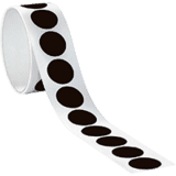 Markierungspunkt, blanko, schwarz, Folie, selbstklebend, Ø 37mm, 100 / Rolle