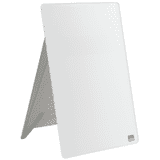 nobo Glas Desktop- Notizboard Diamond, mit Clip, abwischbar, weiß, 297 x 216mm