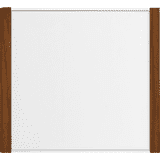 Türschild Studio Line LMH 25, Klebemontage, silber / Nussbaum, Aluminium, 150 x 160mm