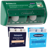 Vorteils- Set Salvequick® Pflasterspender, Wandb., wasserfest, detectable Fingerv.