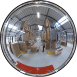 Sicherheitsspiegel Allround, stark gewölbt, Acrylglas, Ø 450mm