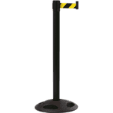 RS- GUIDESYSTEMS Gurtpfosten Outdoor, schwarz, Kunststoff, Ø 65mm, Gurt ge / s, 50mm, 4m