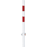 K.57 Parkpfosten Bonn, umklappbar, zum Einbetonieren, weiß / rot, Ø 60mm, 1400mm