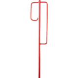 Absperrstab, mit Doppelschlaufe, mit Einschlagspitze, rot, H 1200mm, 1,2kg