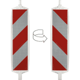 K.57 Sicherheitsleitbake, links- / rechtsw., Folie RA2,1300 x 310 x 58mm, ohne Fußplatte