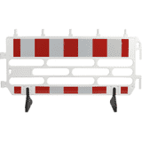 K.57 Absperrgitter, rot / weiß, Kunststoff, Reflexfolie RA1,1300 x 1000mm