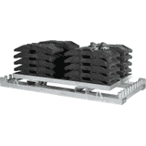 K.57 Vorteils- Set Baustellensicherung, Traverse, 20 Fußpl.,2 Fußpl.aufs.,2 Gurte