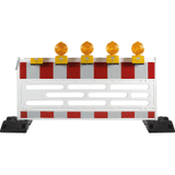 K.57 Vorteils- Set Baustellensicherung RA1,2 Fußplatten, 5 Leuchten, 10 Batterien