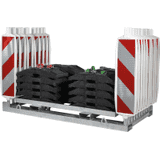 K.57 Vorteils- Set Baustellensicherung, Traverse, 20 Baken RA2,20 Fußpl.,4 Gurte