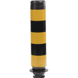 K.57 Absperrpfosten ParkFlex, o.Zylinderfuß, gelb / schwarz reflek., Ø100mm, 460mm